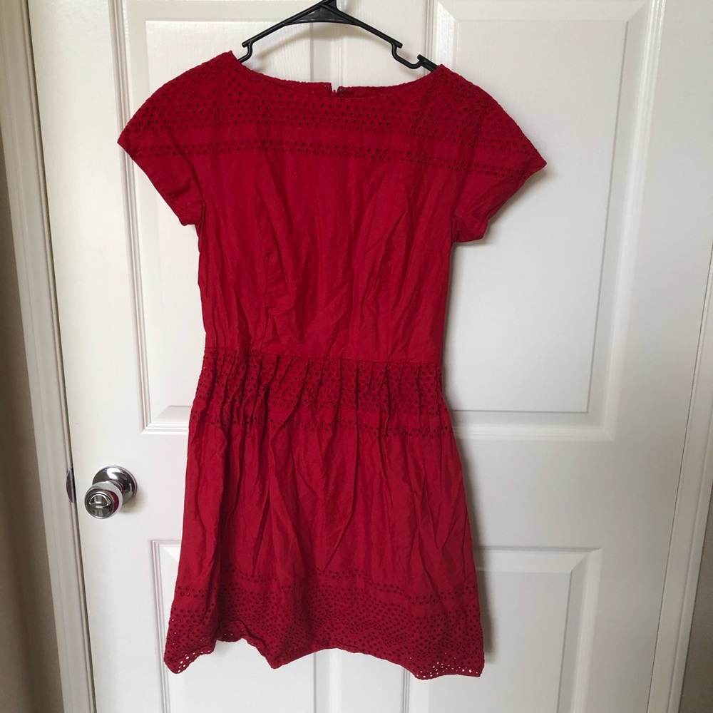 Madewell eyelet above the knee dress
